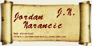 Jordan Narančić vizit kartica